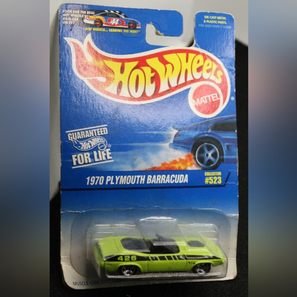 1998 HOT WHEELS 1970 BARRACUDA CUDA GREEN HEMI 426 #523 RARE MOPAR 5 SPOKE